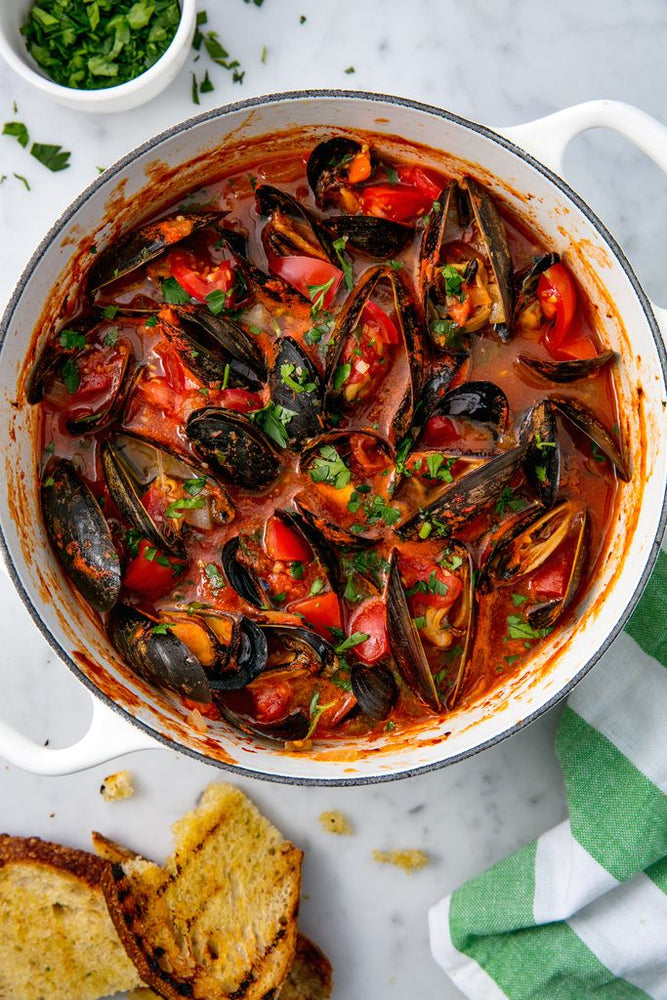 Mussels with Tomatoes and Garlic SeasTheDay